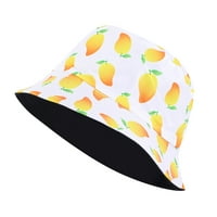 IOPQO kašika šešira Unise Print Dvostruko nošenje Reverzibilni kantu Hat Trendy Pamuk Twill Canvas Sunca