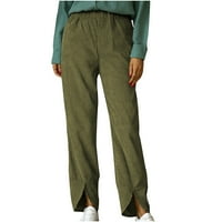Aufmer elastične strugove za žene sa džepovima Prodaja Dame Moda Slim Fit Udobni džep u boji Ležerne prilične hlače