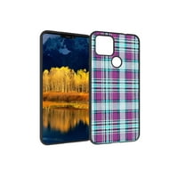 Purple-Plaid-tartan Telefon za telefon za Google Pixel 4A 5G za žene Muška Pokloni, Mekani silikonski