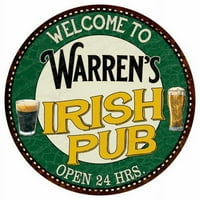 Warren-ov irski pab 14 okrugli metalni znak Kuhinjski bar zidni dekor 100140036362