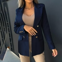 Homenesgenics Womens Coats i jakne za čišćenje Žene Business Attere Solid Color Cardigan Gornji kaput