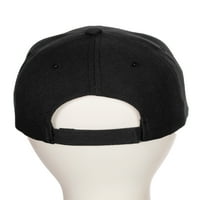 Strukturirani bejzbol Hat Classic Team Arched Pisma Podesiva zakrivljena kapa, crna šeširka Bijela zlatna