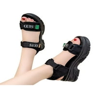 WAZSHOP Women cipele Anketa sa sandalama za platformu Summer Sandal Neklizajuća plaža Dame Otvoreno prstom Crno 7