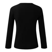Entyinea ženski pleteni kardigani otvoren prednji casual dugih rukava Klasični džemperi Cardigan sa džepovima Black XL