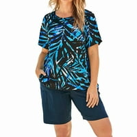 Žene kupaćih kostima Ljeto Ženska sportska košulja i kratke hlače odijelo odmorice za odmor labavi kratkih rukava Konzervativno odijelo