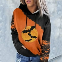 Ženske dukseve dukseve dukseve dukserice odjeća tinejdžerka casual pulover džemper sa džepovima Halloween