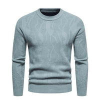 Plete bez šešira muški i zimski džemper pulover dna pletiva boja blokira muški džemper