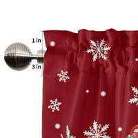 Abtel Kuhinjska Valance Kratki zavjesa Božićni prozori Prozor Xmas Prozor za drapere TOP TOP prozor Curking Cafe Tier E 1pc-TOP Valance: Š: 18 '' h: 54 ''