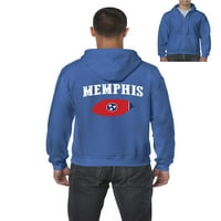 MMF - Muška dukserica pulover punog zip, do muškaraca veličine 5xl - Memphis Tennessee