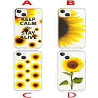 Sunshine Sunflower Soft Silikonski telefon za telefon za iPhone 13PRO 13PRO MA 12PRO 12PRO MA PRO MA