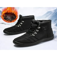 Tenmi Women Winter Boot Casual Topne čizme za gležnjeve Vodootporne čizme za snijeg Plišane platna cipela Ženska klizanje otporna na laganu čizmu crna 9
