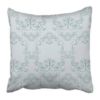 Srebrni apstraktni vintage uzorak bijeli antikvite barokni ljepotica Creative Curl Damask jastuk za