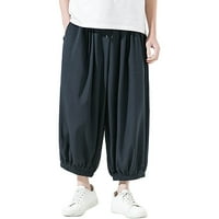 Eashery Men Hlače Ležerne Slim Fit Classic-Fit -Resistant Pleated Chino Pant Jogging Hlače Muške haljine