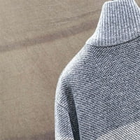 Gubotare Muški kaputi Outerwer zimski tanak fit kabel pleteni zupčani džemper sa džepovima
