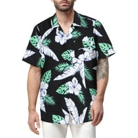 Muška majica Havajska majica za muškarce, muške vintage gumb dolje košulje za kuglanje Skraćena ljetna
