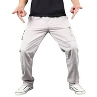 Bvnarty Hlače pune dužine Muški ljetni multi-džepni kombinezoni ravne sportske hlače Novi stil vanjski