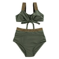 Ocivier bikini set za žene kupaći kostim spremnim kupaćim kostima s srednjim strukom duboki V izrez