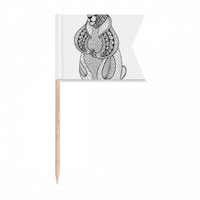 Životinjska velika miša slika Art Deco modna zastava za zube za zastave za označavanje za zabavu