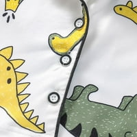 Dječji dečji dečji dečji dečji dinosaur, letnji crtani dinosaur Print kratkih rukava Majica + kratke hlače Postavite pidžamu set