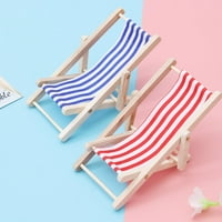 Mini nameštaj Model Mini kućna stolica minijaturna stolica za plažu od drveta Mini kuća ukras ukras