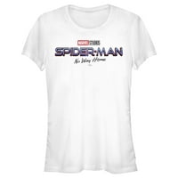 Junior's Marvel Spider-Man: Nema šanse Home Logo Bijeli grafički tee bijeli medij