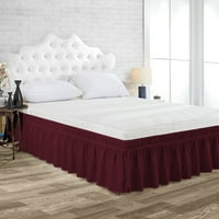 Omotajte po krevetu suknje vino kraljevske veličine prilagođene padom, mekani dvostruki četkica vrhunske