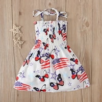 Jovati 4. srpnja haljina ljetna mališana djevojka odjeća za odjeću za dan nezavisnosti Dress Djeca 1-