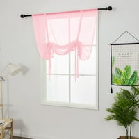 Gomelly vezati zavjese Termalno izolirane zavjese prozora Podesivi zavjese modni kuhinjski štap džep ružičasta w: 47 XL: 47