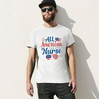 4. jul Dan nezavisnosti Američka medicinska sestra Muška majica pamuk Ležerne prilike kratkih rukava
