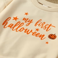 Arvbitana novorođenčad dječje djevojke Halloween dukserica ROMPER LEST PUMPKIN PRINTSUITI NOVOSTO FALENA LASELIE 18M