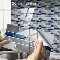 3D naljepnice za pohranu pločica Vodootporna samoljepljiva pilinga Kreativna kuća 3D pločica Backsplash naljepnice Kuhinja kupaonica Vodootporna samoljepljiva kreativna uljepšavanja kućnog ljubimca Kit028