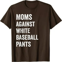 Drvo bijele pantalone za bejzbol smiješno bejzbol mama Ženska majica