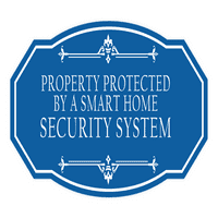Znakovi znanja Viktorijanska svojstva zaštićena pametnim kućnim sigurnosnim sistemom Airbnb znak - Srednja