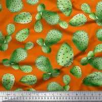 Soimoi narančasta mahovina Georgette tkanina kaktusa stabla tiskane tkanine sa dvorištem široko