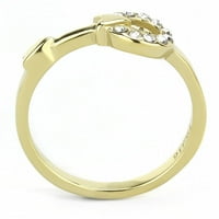 Zlatna arrow Ženski prsten od nehrđajućeg čelika Anillo Flecha Color Oro para mujer acero inoksidable