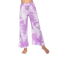 Pajamas Tie-dye noge hlače Yoga široke duge ležerne ženske hlače Ispisuje udobne hlače petite joga hlače za žene duljine sitnice