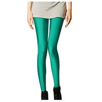 Ženske hlače Sezonske modne ženske elastičnosti ženske visokog struka devete hlače pokazuju tanke tajice zelene boje