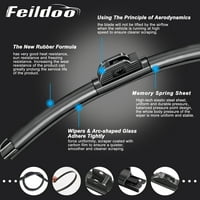 Feildoo 22 + 19 oštrice brisača vjetrobranskog stakla Fit za Chevrolet Colorado + premium hibridna zamjena