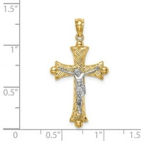14K dvotonski zlatni crucintinski privjesak