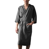 Muške pidžame Robe Plus size Nighthowns s kratkim rukavima s kratkim rukavima Kućna odjeća Slana boja posteljina za spavanje