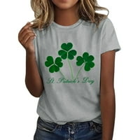 Wofeydo T majice za žene, ženska ležerna košulja St. Patrick's Day Meko odsutni tisak TOP TOP SHORTLEVE