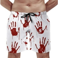 Crvene krvave zastrašujuće ruke muške kratke hlače Ležerne prilike za brzo suhe plaže Swim trunks sa