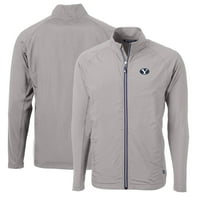 Muški rezač i Buck Grey Byu Cougars Big & Vill Adapt Eco Knit Hibrid Reciklirana puna zip jakna