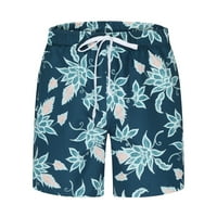 Muške kratke hlače za ljetne muške ljetne hlače od plaže Pet Ležerne prilike kratkog sušenja Plavi XXL