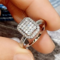 Kiplyki Dame Fashion Diamond Modni kreativni kvadratni dijamantni prsten