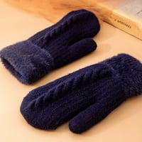 Par ženske zimske rukavice kontrastna boja tople obloge rukavice mittens klijane rukavice mittens zimski