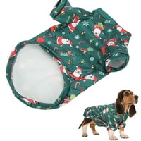 Kostim za pse, zelena Santa toplo kućna kućna ljubimca odjeću jesen i zima za božićnu zabavu za kućne