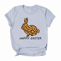 Utoimkio Happy Easter Majica Zeko Thirs za žene Kratki rukav Donje ljetne majice Perfect-T Womens Happy