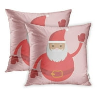 Sretan Santa Claus Smiling Crtani starac u odijelu za Božić Božićni odmor Jastuk jastuk na listu od 2