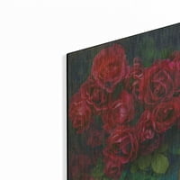 Luxe Metal Art 'Roses u plavoj tegli' Chris prsluk, metalna zida Art, 16 x24